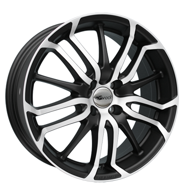 pneumatiky - 7.5x17 4x108 ET35 Brock B26 schwarz schwarz matt vollpoliert magma Rfky / Alu kmh-Wheels Lehk ventil vozy / vozy Autodlna