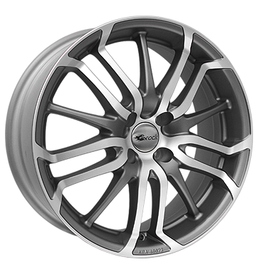 pneumatiky - 7.5x17 4x100 ET35 Brock B26 grau / anthrazit titan matt frontpoliert Oldtimer Rfky / Alu Lehk nkladn vuz v lte GMP Italia pneumatiky