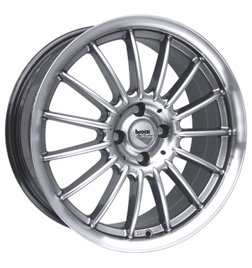 pneumatiky - 8x18 4x108 ET35 Brock B13 silber chromsilber hornpoliert Hamann Rfky / Alu truck ventil Diablo b2b pneu