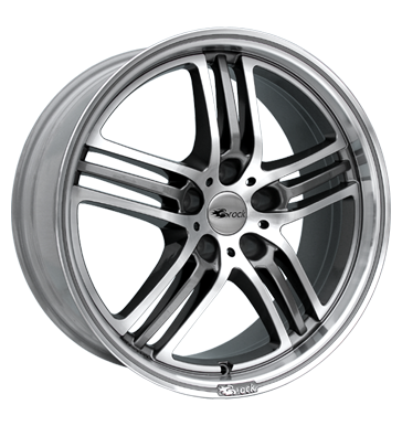 pneumatiky - 8x18 5x108 ET45 Brock B27 grau / anthrazit himalaya grey vollpoliert pce o pneumatiky Rfky / Alu Alessio Offroad letn pneus