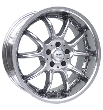 pneumatiky - 8.5x17 4x108 ET35 Brock B6 chrom slc-chrom RC design Rfky / Alu kapuce lift csti tela trziste