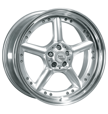 pneumatiky - 8.5x17 5x100 ET35 Brock B9 silber chromsilber hornpoliert Test-kategorie 2 Rfky / Alu moped XTRA Autodlna