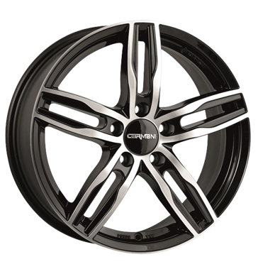 pneumatiky - 7.5x17 5x114.3 ET45 Carmani 14 Paul schwarz black polish prves Rfky / Alu Zesilovac Prslusenstv Mobiln navigacn systmy Autodlna