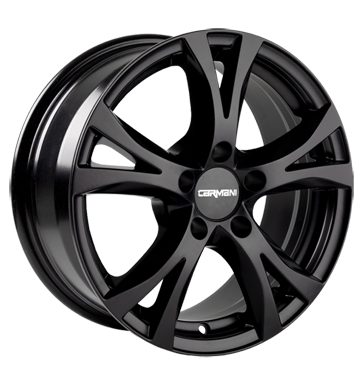 pneumatiky - 6.5x15 5x108 ET45 Carmani 9 Compete schwarz black matt Bastler- + vadn rdia Rfky / Alu ocelov rfek peugeot pneu