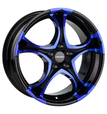 pneumatiky - 8x17 4x100 ET38 Carmani 4 Deepnex blau blue polish dly Rfky / Alu ozdobnmi kryty Auto-Tuning + styling pneu