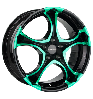 pneumatiky - 8x17 5x100 ET35 Carmani 4 Deepnex mehrfarbig green polish tdenn Rfky / Alu peugeot sportovn KOLA pneumatiky