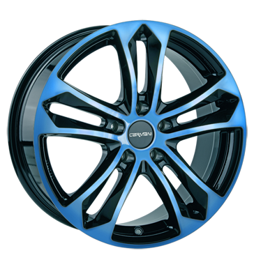 pneumatiky - 7.5x17 5x114.3 ET48 Carmani 5 Arrow blau light blue polish t-EC2 E85 ECU Rfky / Alu chlapec Antera velkoobchod s pneumatikami