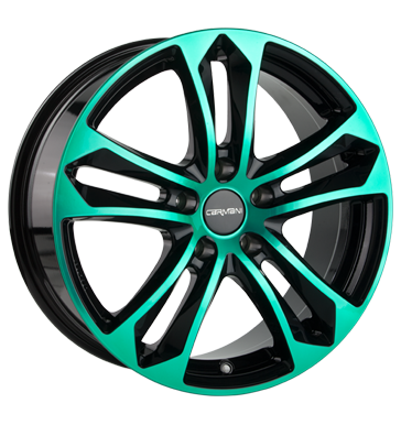 pneumatiky - 6.5x15 4x100 ET38 Carmani 5 Arrow mehrfarbig green polish Borbet Rfky / Alu Chlazen - Air zemn prce pneumatiky