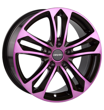 pneumatiky - 6.5x15 4x108 ET42 Carmani 5 Arrow mehrfarbig pink polish Kondenztory + Equalizer Rfky / Alu zemedelsk traktory MB-Italia disky