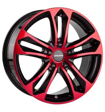 pneumatiky - 8x18 5x114.3 ET48 Carmani 5 Arrow rot red polish polomer Rfky / Alu prumyslov pneumatiky motocykl Cross Autodlna