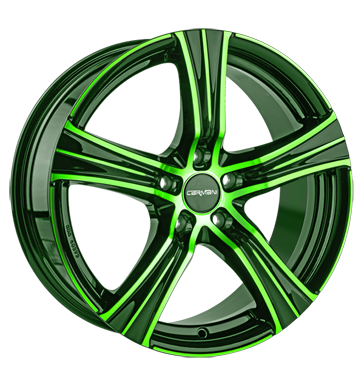 pneumatiky - 7.5x17 5x112 ET35 Carmani 6 Impact grün neon green polish exkluzivn linka Rfky / Alu hyundai lkrnicky velkoobchod s pneumatikami