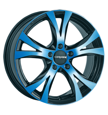 pneumatiky - 7x16 5x120 ET45 Carmani 9 Compete blau light blue polish Lehk nkladn auto lto od 17,5 
