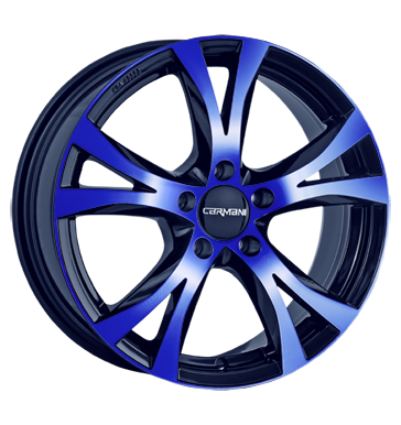 pneumatiky - 6.5x16 5x115 ET41 Carmani 9 Compete blau blue polish Motorsport Rfky / Alu truck ventil Cepice a klobouky pneumatiky