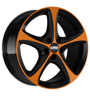 pneumatiky - 8x18 5x108 ET55 CMS C12 mehrfarbig orange schwarz glanz INDIVIDUAL Rfky / Alu nepromokav odev MB-DESIGN pneu