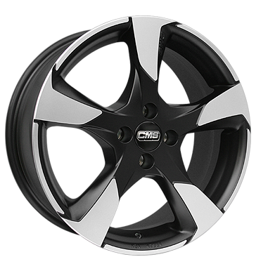 pneumatiky - 7.5x17 4x108 ET20 CMS C18 schwarz diamant schwarz matt regly pneumatik Rfky / Alu EMOTION Hamann pneus