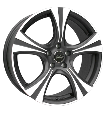 pneumatiky - 7x17 5x114.3 ET45 Com4Wheels Darkstar schwarz mattschwarz frontpoliert osvetlen Rfky / Alu montzn nrad antny vozidel pneumatiky