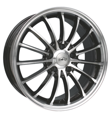 pneumatiky - 7.5x17 5x108 ET38 Com4Wheels Medusa schwarz glanzschwarz frontpoliert Alutec Rfky / Alu Quad Alessio Predaj pneumatk