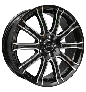 pneumatiky - 7x16 5x108 ET45 Com4Wheels Octopus Black schwarz glanzschwarz frontpoliert prves Rfky / Alu telo Cel rok vuz pneus