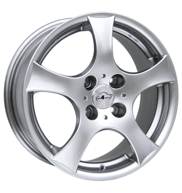 pneumatiky - 7x16 4x108 ET22 Com4Wheels Tornado silber highgloss tazn lana Rfky / Alu Lehk ventil vozy / vozy pneumatick nrad trziste