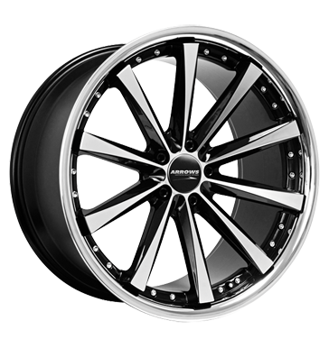 pneumatiky - 9x18 5x120 ET38 Corniche Arrows schwarz highgloss black polished randpoliert Cepice a klobouky Rfky / Alu Cel rok vuz GS-Wheels trhovisko