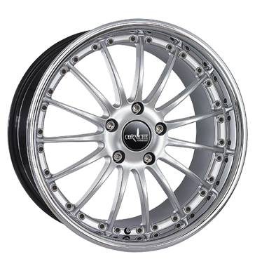 pneumatiky - 8x18 5x114.3 ET45 Corniche Topaz silber champagne silver nepromokav odev Rfky / Alu kmh-Wheels prumyslov pneumatiky disky
