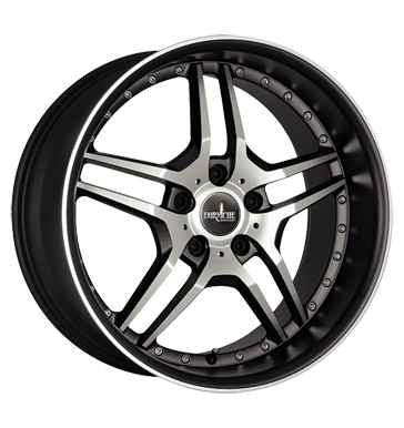 pneumatiky - 8.5x19 5x112 ET28 Corniche Vegas schwarz matt black polished MILLE Rfky / Alu Offroad cel rok Chlazen - Air pneumatiky