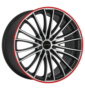 pneumatiky - 8x18 5x112 ET45 Corspeed Le Mans rot Mattblack-Polished / Color Trim rot Hlinkov kola s pneumatikami Rfky / Alu projektzwo Lehk nkladn auto Winter od 17,5 
