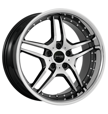 pneumatiky - 8.5x19 5x112 ET45 Corspeed Vegas schwarz higloss-black-polished/Inox-Lip Csti RV + Caravan Rfky / Alu zahradn traktor skrabka na led Autodlna