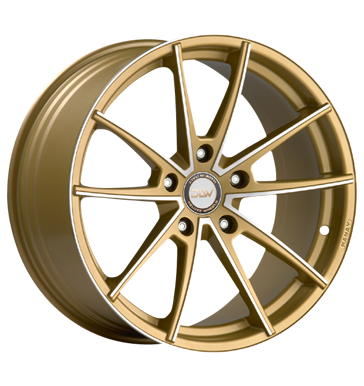 pneumatiky - 9.5x19 5x120 ET38 Deluxe Wheels Manay K gold gold matt Konturen poliert SCHMIDT Rfky / Alu Breyton Utesnen u. Lepidla Autoprodejce