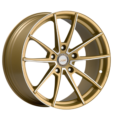 pneumatiky - 9.5x19 5x120 ET25 Deluxe Wheels Manay K gold gold matt Konturen poliert Offroad Mud Terrain Rfky / Alu Truck lto od 17,5 