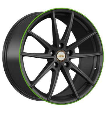 pneumatiky - 9x20 5x112 ET42 Deluxe Wheels Manay schwarz schwarz matt Akzentring grün lackiert zesilovac Rfky / Alu CARMANI bundy Predaj pneumatk
