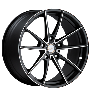 pneumatiky - 9.5x19 5x130 ET45 Deluxe Wheels Manay K schwarz schwarz matt Konturen poliert Inspekcn balky + stavebnice Rfky / Alu Rim luzka (nhradn dly) kola z lehkch slitin pneumatiky