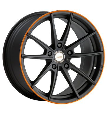 pneumatiky - 9x20 5x112 ET35 Deluxe Wheels Manay K schwarz schwarz matt Akzentring orange lackiert Zcela specifick dly Rfky / Alu Toora Offroad cel rok Autoprodejce
