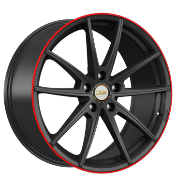 pneumatiky - 9x20 5x108 ET40 Deluxe Wheels Manay schwarz schwarz matt Akzentring rot lackiert Tricka Rfky / Alu Prslusenstv a literatura replika trhovisko