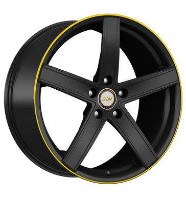 pneumatiky - 9x20 5x115 ET42 Deluxe Wheels Uros schwarz schwarz matt Akzentring gelb lackiert tdenn Rfky / Alu Sdrad renault trziste