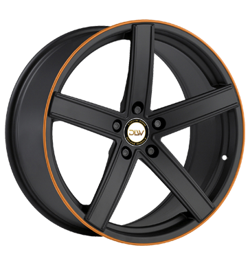 pneumatiky - 9x20 5x112 ET35 Deluxe Wheels Uros K schwarz schwarz matt Akzentring orange lackiert Truck cel rok Rfky / Alu GMP Italia Odpruzen + tlumen Hlinkov disky