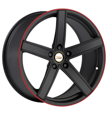 pneumatiky - 9.5x19 5x120 ET38 Deluxe Wheels Uros K schwarz schwarz matt Akzentring rot lackiert GMP Italia Rfky / Alu Artec hardtops disky