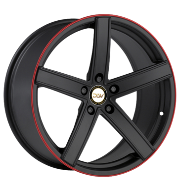 pneumatiky - 9x20 5x108 ET35 Deluxe Wheels Uros K schwarz schwarz matt Akzentring rot lackiert motocykl Rfky / Alu Barvy a Laky vozk Predaj pneumatk