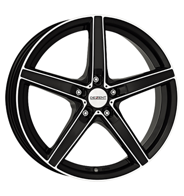 pneumatiky - 7x16 5x108 ET37 Dezent RN Dark schwarz schwarz glänzend frontpoliert rucn vozk Rfky / Alu Binno palivo pneumatiky