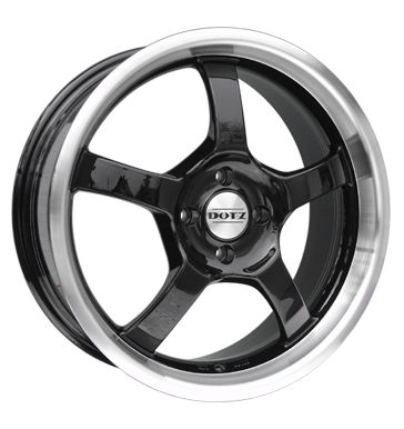 pneumatiky - 7x16 4x100 ET38 Dotz Daytona Dark schwarz schwarz Hornpoliert pilotn bundy Rfky / Alu Csti RV + Caravan Offroad lto od 17,5 