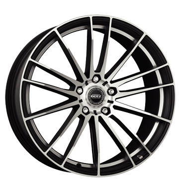 pneumatiky - 8.5x19 5x120 ET35 Dotz Fast Fifteen schwarz schwarz matt frontpoliert moped Rfky / Alu Toora CARLSSON pneumatiky