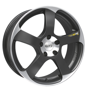 pneumatiky - 7x16 5x114.3 ET40 Dotz Freeride Peak grau / anthrazit graphite matt polished zvodn auto Rfky / Alu Proline Kola charakteristiky disky