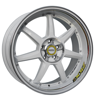 pneumatiky - 9.5x19 5x112 ET35 Dotz Fast Seven Drift weiss white polished motocykl Cross Rfky / Alu kolobezka Hamann trziste