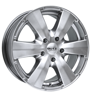 pneumatiky - 7x16 5x139.7 ET0 Dotz Luxor silber chrom t-EC2 E85 ECU Rfky / Alu GS-Wheels KOLA disky