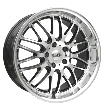 pneumatiky - 8x17 5x120 ET35 Dotz Mugello schwarz black polished bocn parapet Rfky / Alu motor FOSAB pneu