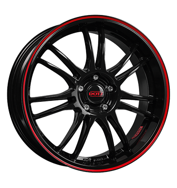 pneumatiky - 8x18 5x112 ET48 Dotz Shift Pinstripe Red schwarz black pinstripe red odpadn olej Rfky / Alu nepromokav odev monitory pneumatiky