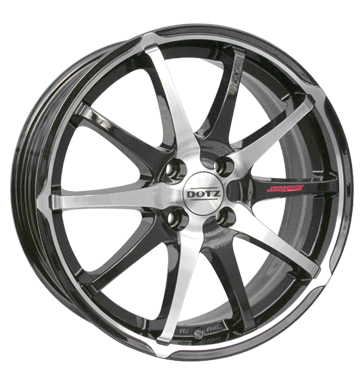 pneumatiky - 6.5x15 4x100 ET38 Dotz Shuriken schwarz black polished prce Rfky / Alu Offroad cel rok auta v zime Autoprodejce