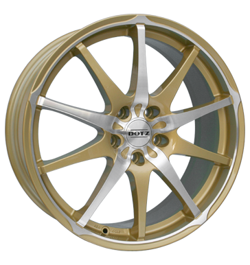 pneumatiky - 8x18 5x100 ET48 Dotz Shuriken Gold Edit. gold gold polished bundy Rfky / Alu EXCENTRI replika b2b pneu