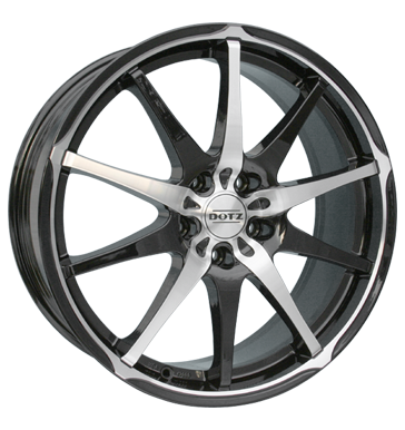 pneumatiky - 8x19 5x100 ET45 Dotz Shuriken schwarz black polished Konstrukcn lampy Svetla Rfky / Alu kalhoty GS-Wheels Autodlna