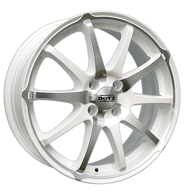 pneumatiky - 7x17 4x100 ET38 Dotz Shuriken White Edit. weiss white polished Interir / pylov filtr Rfky / Alu Binno BRABUS pneumatiky